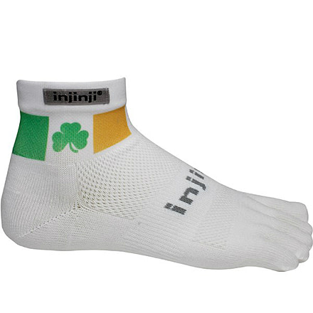 Injinji Run Original Weight Mini-Crew Sock - Womens-Flag-Small