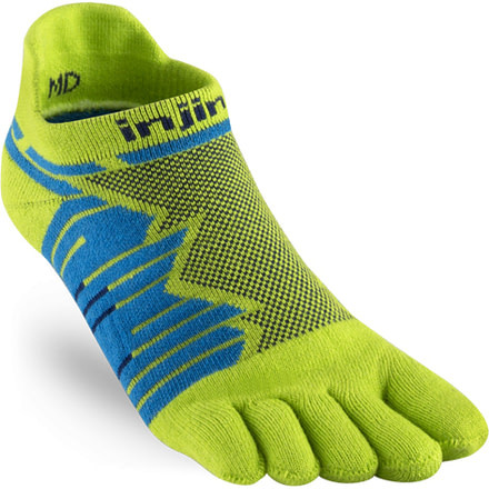 Injinji Run Technical No Show Socks - Mens, Lime, Small, 401110-LIE-S