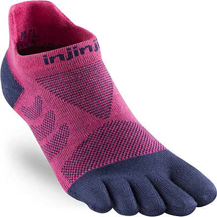Injinji Run Technical No-Show Socks - Womens, Pink, XS/S, 401111-PNK-XS/S