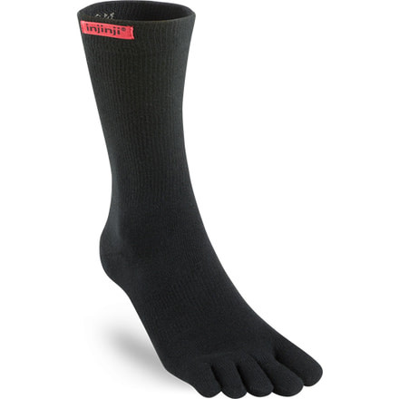 Injinji Sport Original Weight Crew Coolmax Socks - Mens, Black, Small, 052270-BLK-S
