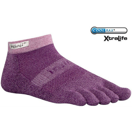 Injinji Trail 2.0 Midweight Micro Sock - Women's-Plum-Small
