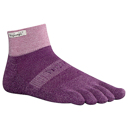Injinji Trail 2.0 Midweight Mini-Crew Sock - Womens-Plum-Small