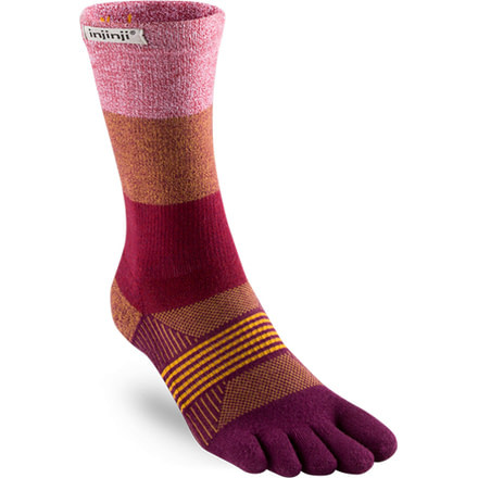 Injinji Trail Midweight Crew Socks - Womens, Pomegranate, XS/S, 213171-POM-XS/S