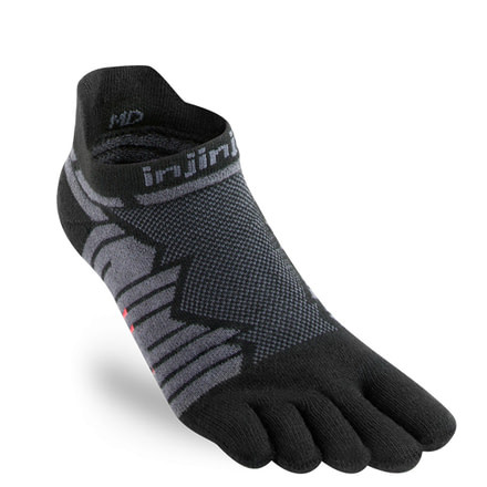 Injinji Ultra Run No-Show Socks - Mens, Onyx, Medium, 401110-ONY-Medium