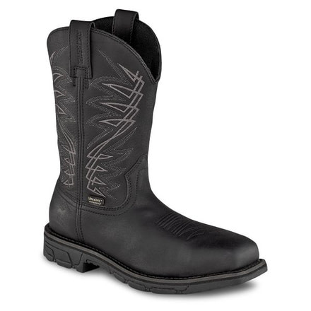 Irish Setter Marshall 83956 Mens Pull-On Boot w/ Safety Toe, 11 in Height, Waterproof, Leather, EE Extra Wide Width, Black, 12, 83956E2120