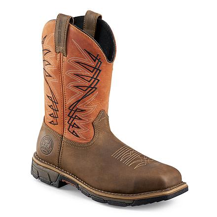Irish Setter Mens Marshall 11in Leather Waterproof Steel Toe Work Boots, Brown/Rust, 9D, 83910D 090