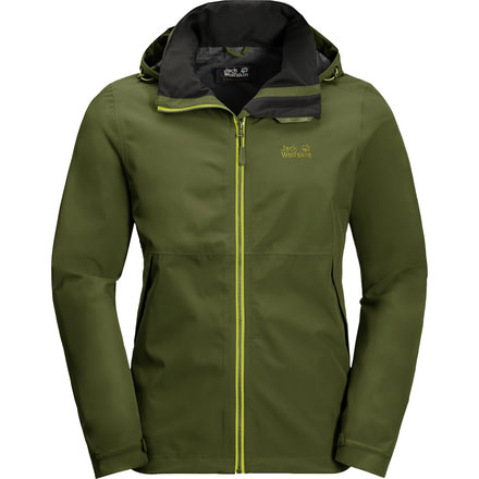 Jack Wolfskin Evandale Jacket - Mens, Cypress Green, Large, 1111131-4521004
