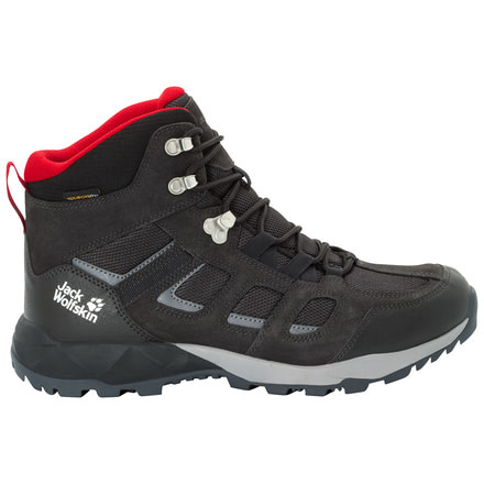 Jack Wolfskin Vojo Hike XT Texapore Mid M - Mens, Phantom/ Red, 11.5, 4035541-6360115