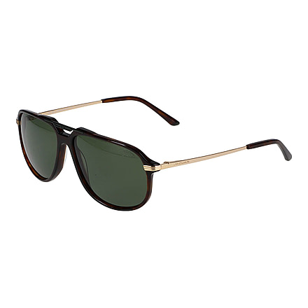 Jaguar 37258 Sunglasses, Brown-Gold Frame, Polarized Lens, 59-14-145, JG37258598940