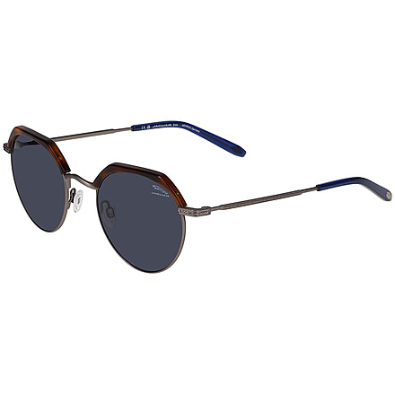 Jaguar 37464 Sunglasses, Grey-Brown-Blue Frame, Mirror Lens, 51-22-145, JG37464516500