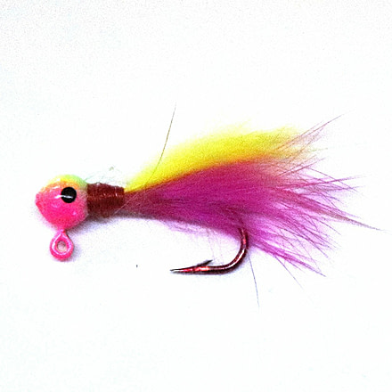 JB Lures Rabbit Hair Jig 1/32 oz, Pink Chartreuse/Pink Chartreuse, RH3212C