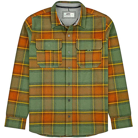 Jetty Mens Arbor Mid-Weight Flannel Twill Shirt, Mustard, Small, F24ARBO-M11002MUS-S