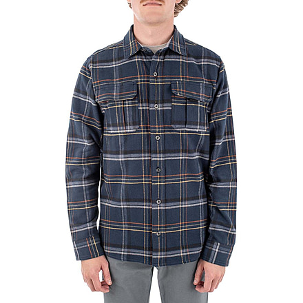 Jetty Mens Arbor Mid-Weight Flannel Twill Shirt, Navy, 2XL, F24ARBO-M11002NVY-XXL