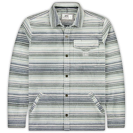 Jetty Mens Concordia Polar Fleece Snap-Up Jacket, Grey, Small, F24CONC-M42002GRY-S