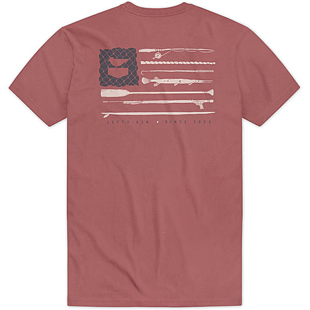 Jetty Old Glory Pocket Tee - Mens, Salmon, Medium, S22OLDG-MTSAL-M