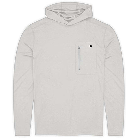 Jetty Skiff Uv Hooded Long Sleeve Tee - Men's, Light Grey, Large, 32613