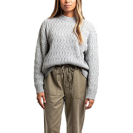 Jetty Wharf Cable Knit Sweater - Womens, Heather Grey, Small, 27129