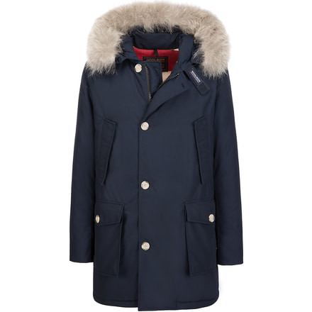 John Rich &amp; Bros American Flag Arctic Parka Down Fur - Men's-Melton Blue-Small