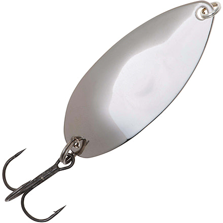 Johnson Shutter Spoon Hard Bait, 1/8 oz, 1 1/4in / 3cm, Hook Size 8, Chrome, 1293555