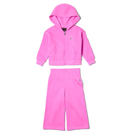 Jordan Jordan Brooklyn Fleece Baby 12-24M 2-Piece Full-Zip Hoodie Set in Pink 15G027-AFN, Pink, 12M, female, 1016106124-00199016646286