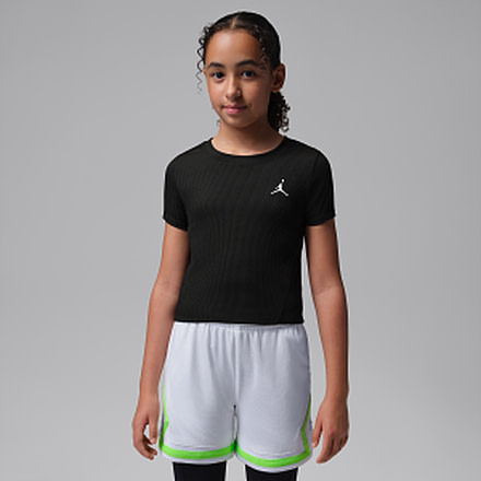 Jordan Jordan Jumpman Sport Big Kids Ribbed Top in Black 45G265-023, Black, S, female, 1016056315-00199016184207