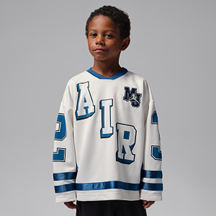 Jordan Jordan Little Kids 23 Hockey Jersey in White 85G170-782, White, 7, male, 1016056259-00199016227355