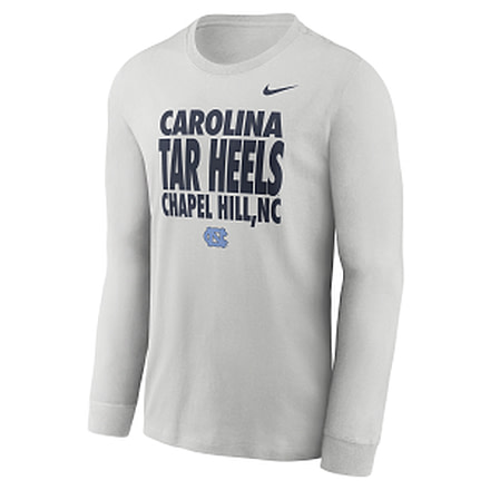 Jordan Mens North Carolina Sideline Slogan Jordan Brand Dri-FIT College Long-Sleeve T-Shirt in Grey 0JEW0BBNCN-H2B, Grey, S, male, 1016090000-00199297697014