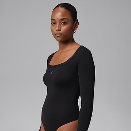 Jordan Womens Jordan Brooklyn Long-Sleeve Bodysuit in Black IM7228-010, Black, 2XL, female, 1015984279-00198966221888
