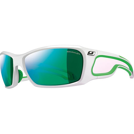 Julbo Pipeline Sunglasses - Shiny White/Green Frame Frame w/Spectron 3CF Lenses 4281111