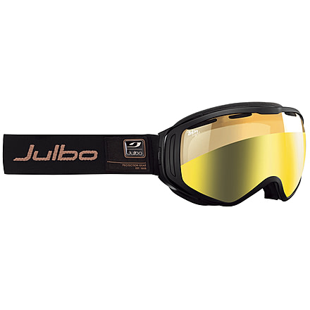 JULBO Titan Ski Goggles,Black,Zebra Light Lenses w/Light Gold Flash, XL 74131225
