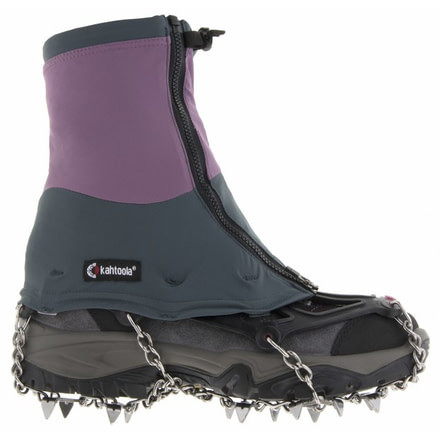 Kahtoola Connect Gaiter, Mid, Gray/Plum, L/XL, KT06-17-FG12