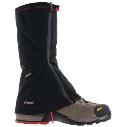Kahtoola LEVA Gaiters GTX Tall, Black/Black, Medium, KT09003