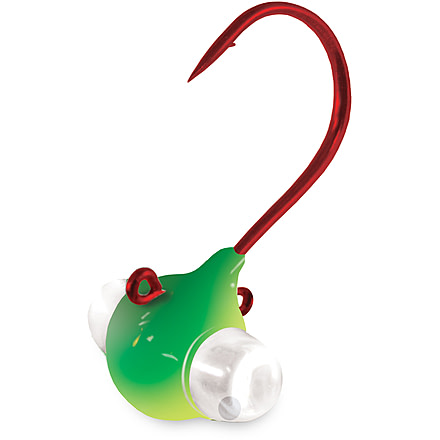 Kalins Fishing Kalin Google Eye Live Bait Series Jig, 3/8oz, Chartreuse Green, GELB38-CH/GRN