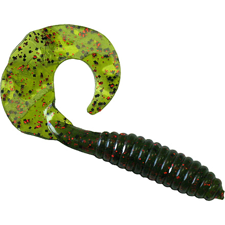 Kalins Fishing Lunker Grub, 3in Watermelonseed/Red Flake, 10/Pack, 3G10-793