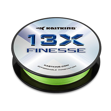Kast King 13X Finesse Braided Fishing Line, Chartreuse, 12 lb/150 yd, KKLIBRDKP13XF150YCT1