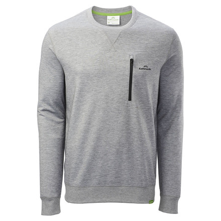 Kathmandu Federate Travel Crew - Mens, Mid Grey Marle, M, A0115/489/M