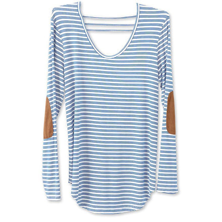 KAVU Sunridge Shirt - Womens, Nautical Stripe, L, 2113-405-3