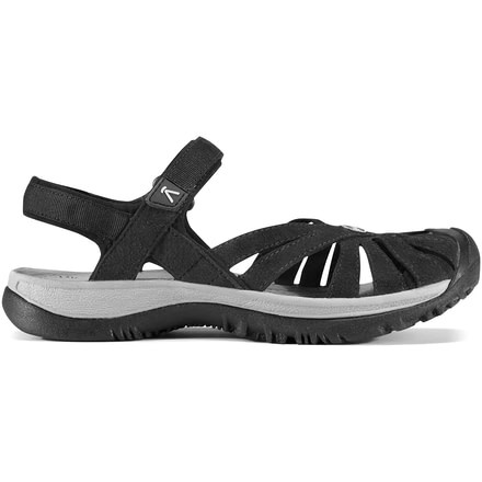 KEEN Rose Sandal - Womens, Black/Neutral Gray, 5, 1008783-029-5
