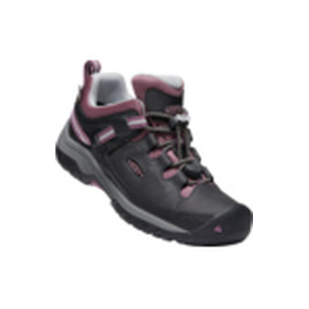 KEEN Targhee Low Waterproof Hiking Shoe - Kids, Raven/Tulipwood, 1 US, 1020129-1-1