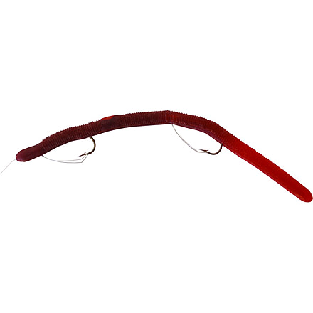 Kellys Two-Hook Weedless Pre-Rigged Plastic Worm, 5 1/2in, Sz 4 Hooks, Peachie Natural, KW104-PN