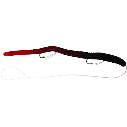 Kellys Weedless Bass Crawler Pre-Rigged Plastic Worm, 6 1/2in, 2 Sz 4 Weedless Hooks, Peachie/Natural, WBC108-PN