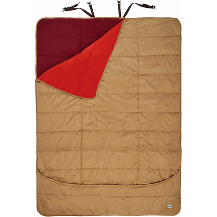 Kelty Shindig Blanket-Canyon Brown/Garnet Red/Lava