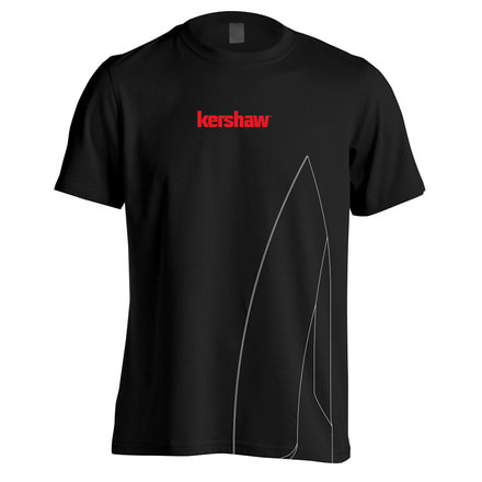 Kershaw T-Shirt Sharp, Black, Small, SHIRTKER183S