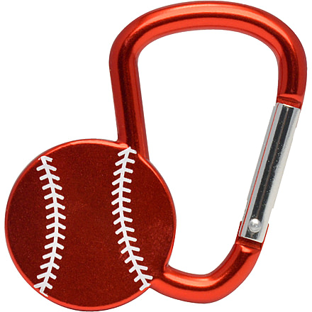 KeyGear Sporty Carabiner, Baseball, 50-KEY0230-04, Red 50-KEY0230-04