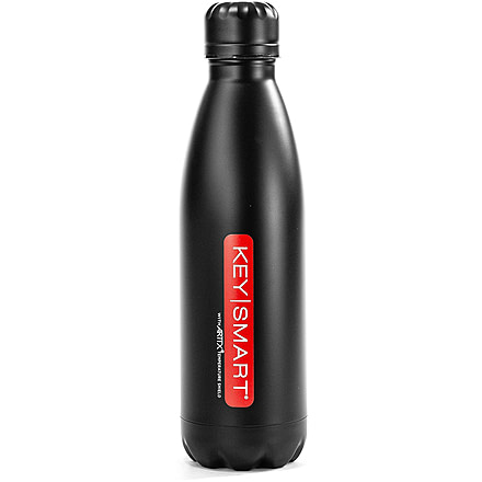 KeySmart Artix Stainless Steel Water Bottle, Black, KS357-BLK