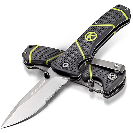 Kilimanjaro Gear Kibo Folding Knife,3in, Black Handle, Black ComboEdge Blade KJ910093