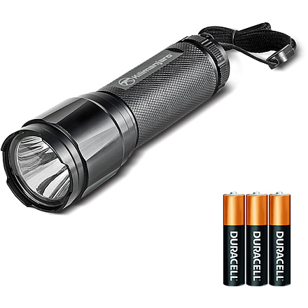 Kilimanjaro Gear LED Tactical Flashlight, Black, 250 Lumens, 3 AAA Included KJ910079, EDEMO1