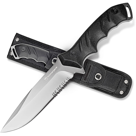 Kilimanjaro Gear Shira Survival Fixed Blade Knife,4.7in, Black Handle, Black ComboEdge Blade KJ910094