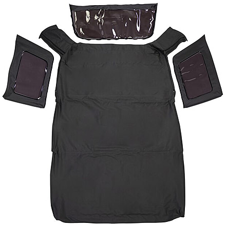 King 4WD Replacement Soft Top, Jeep Wrangler Unlimited JK 4 Door 2010 - 2018, w/ Tinted Windows, Black Diamond, 14010635