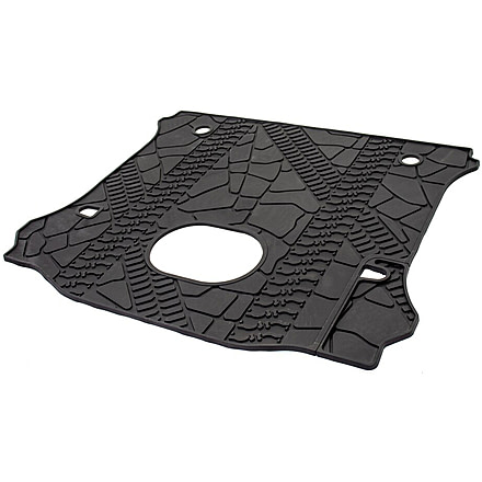 King 4WD TPE Form Fitting Cargo Liners, Jeep Wrangler Unlimited JK 4 Door 2015 - 2018, 1-Piece, Sub Woofer Cut, Black, 28020301